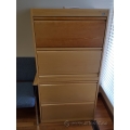 Light Oak 30" 4 Drawer Lateral File Cabinet, Locking